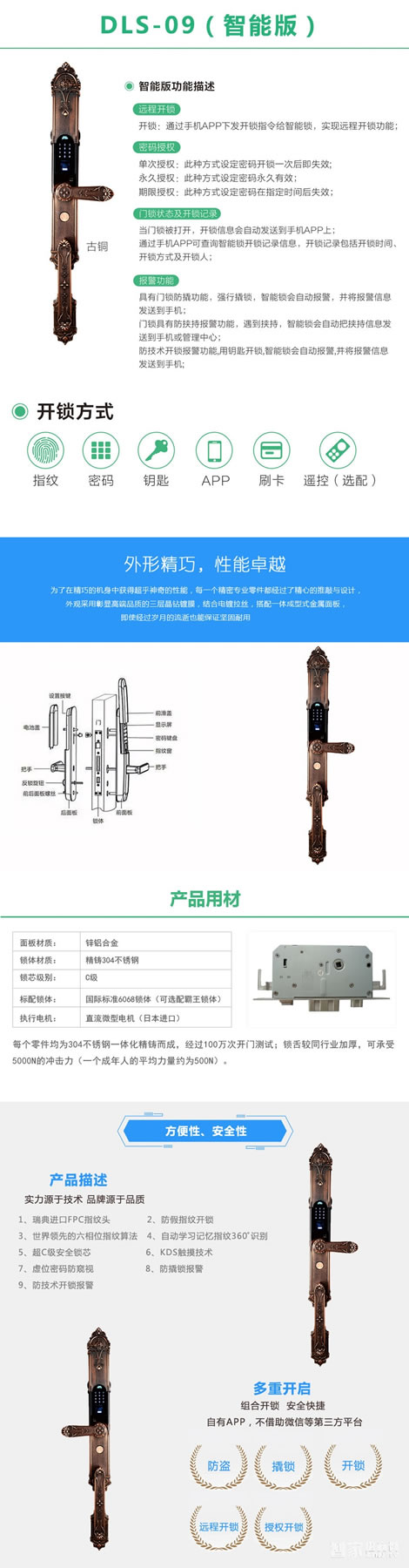 云慧浩通別墅門鎖 APP智能鎖 遠(yuǎn)程開(kāi)鎖