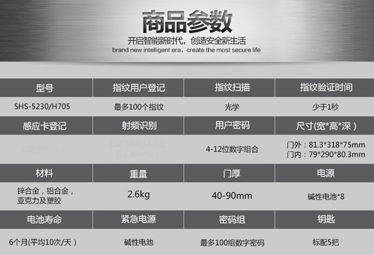 三星指紋密碼鎖H705 家用防盜門鎖 