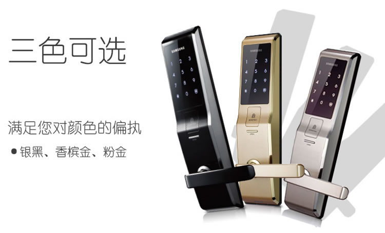 三星家用指紋鎖 大門(mén)防盜電子鎖H705