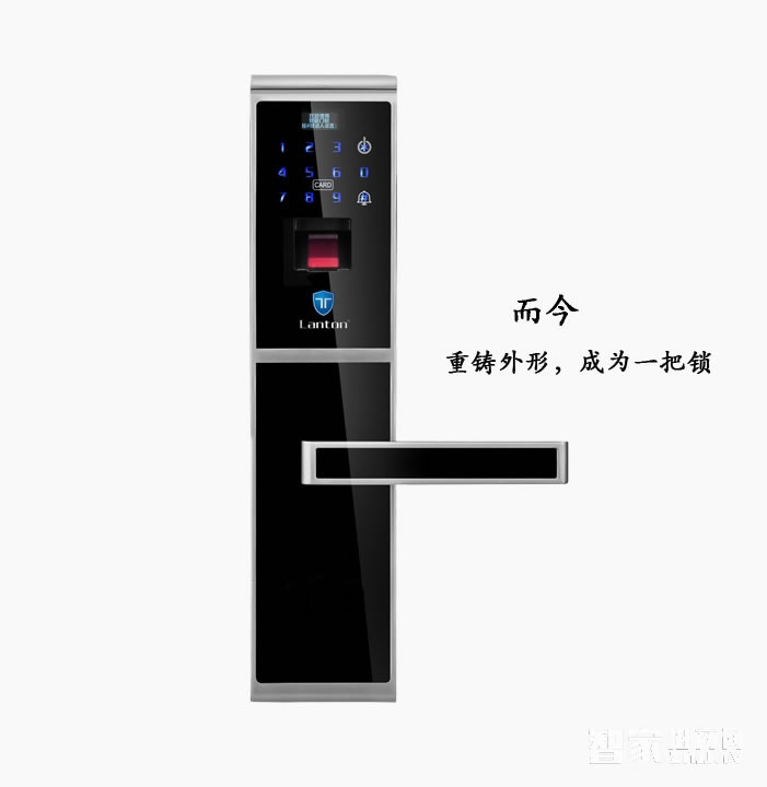 藍(lán)盾智能鎖 LT-7000F指紋鎖密碼鎖刷卡鎖直板黑色