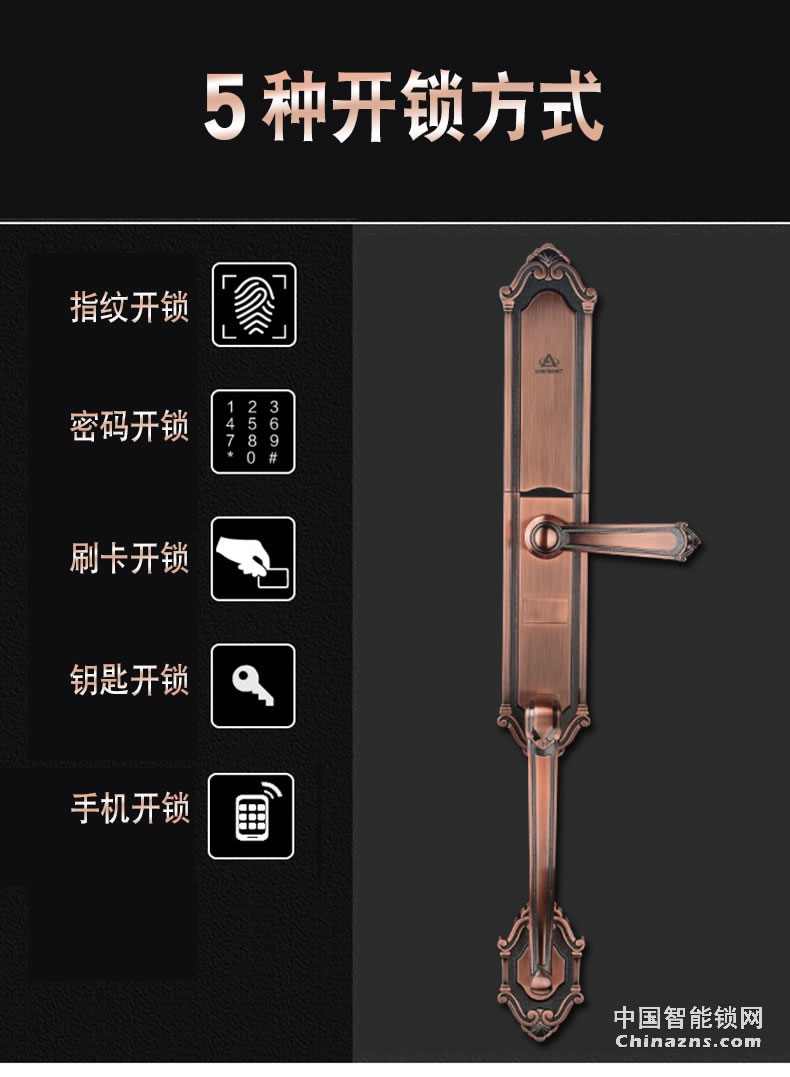 礪安LA4S系列歐式智能鎖 軍工品質(zhì) 試開報警