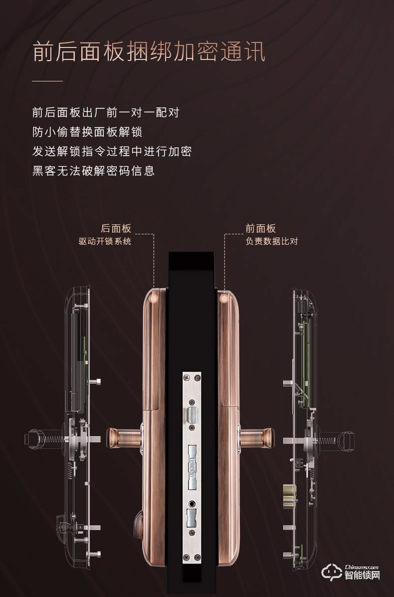 亞太天能智能鎖 T109家用防盜門指紋密碼鎖 