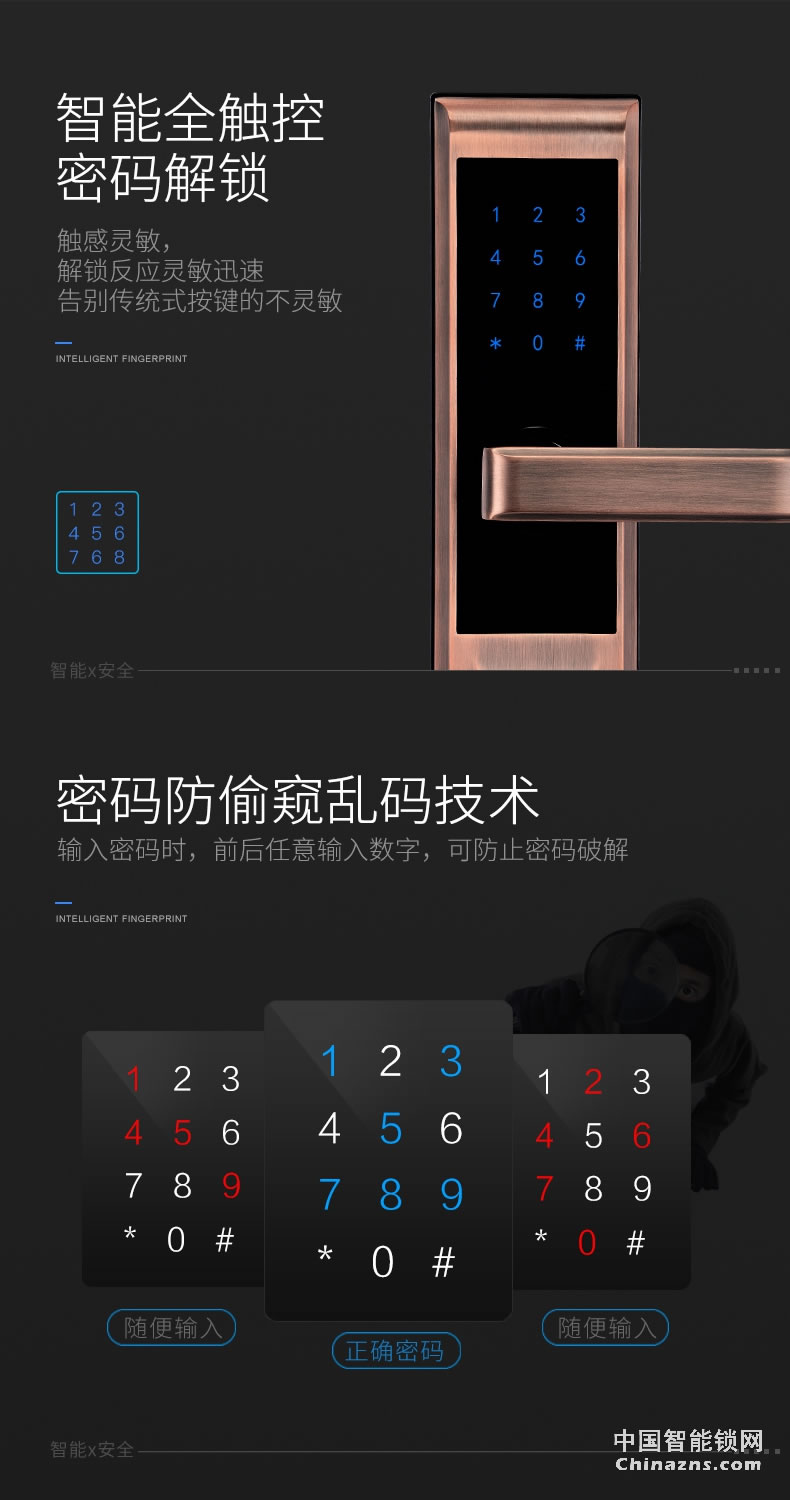 YGS楊格指紋鎖家用智能鎖防盜門鎖 APP遠程電子鎖密碼鎖大門禁鎖
