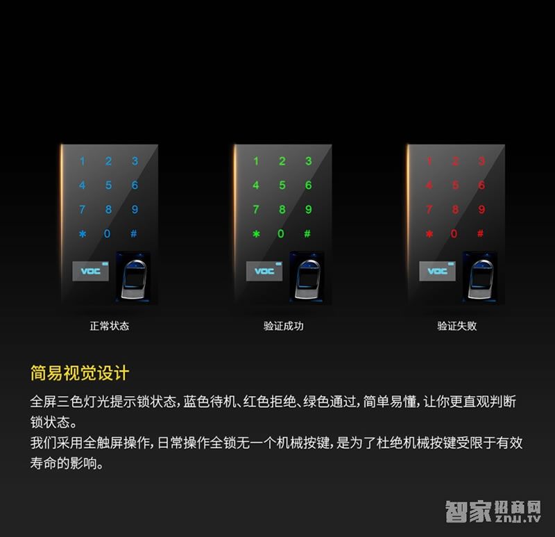 voc新品系列N9智能鎖 極簡主義 方便開鎖