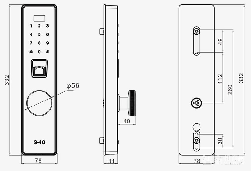 金安盾指紋密碼鎖 光學(xué)指紋識別 電子門鎖