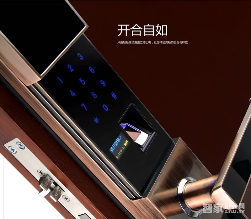 歐萊斯頓指紋鎖家用防盜門鎖智能鎖 電子密碼鎖