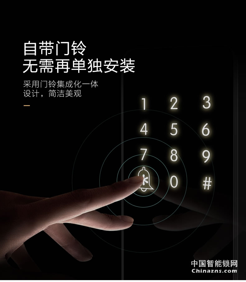 名門指紋鎖 密碼鎖家用防盜門智能鎖電子鎖大門鎖全自動(dòng)EZ-W1