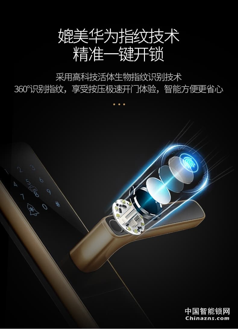 名門(mén)指紋鎖 密碼鎖家用防盜門(mén)智能鎖電子鎖大門(mén)鎖全自動(dòng)EZ-TW1