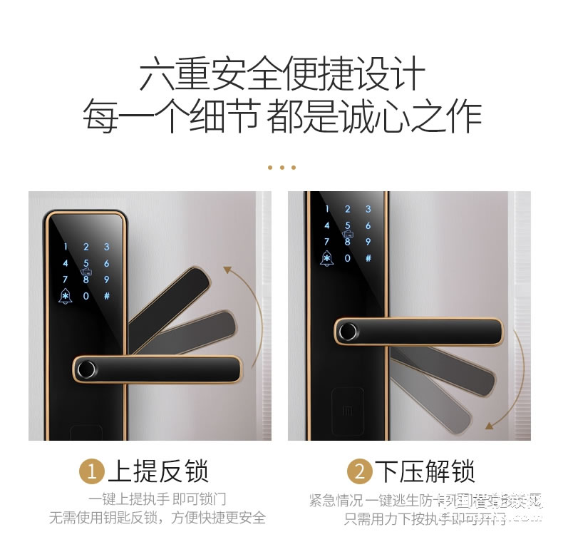名門(mén)指紋鎖 密碼鎖家用防盜門(mén)智能鎖電子鎖大門(mén)鎖全自動(dòng)EZ-TW1