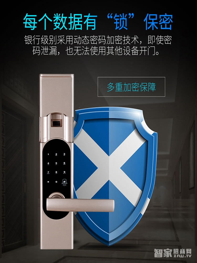 明達(dá)智能門鎖 直板指紋密碼鎖 鋁合金智能刷卡鎖