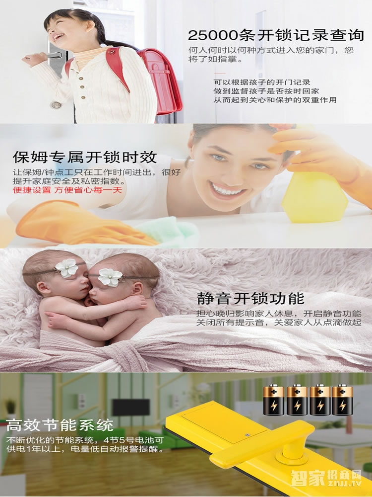 明達(dá)智能門鎖 直板指紋密碼鎖 鋁合金智能刷卡鎖