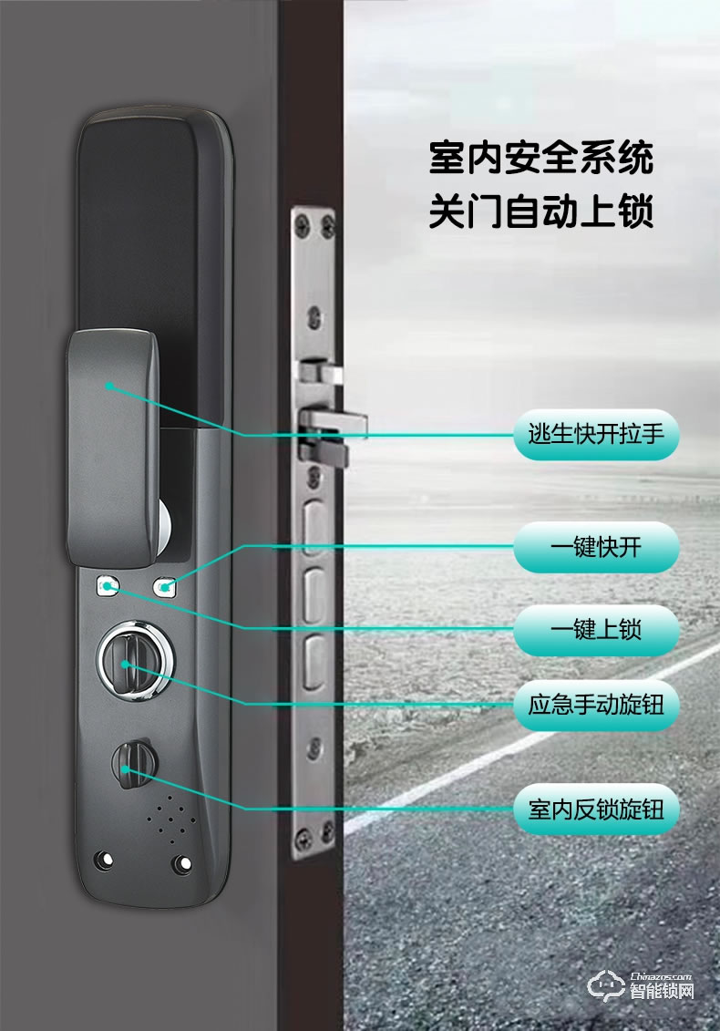 朗菲智能鎖 全自動(dòng)推拉式智能貓眼鎖