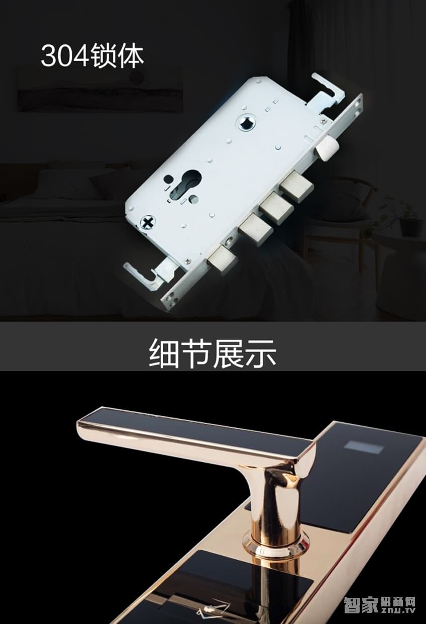 佳因特智能鎖J01四種開門方式、超B級鎖芯
