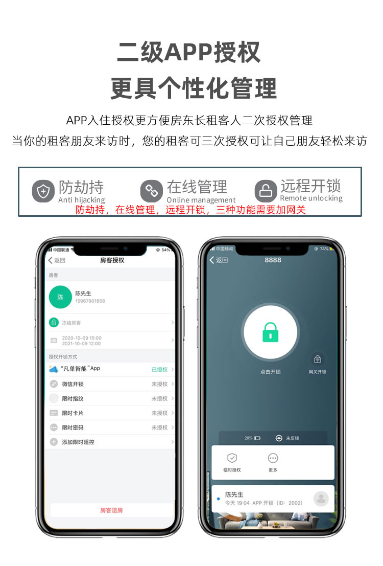 拉盯科技凡單智能公寓公寓房鎖遠(yuǎn)程多端口管理聯(lián)網(wǎng)鎖