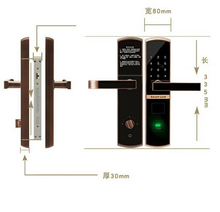 云領(lǐng)酒店公寓智能鎖 辦公短租電子密碼鎖