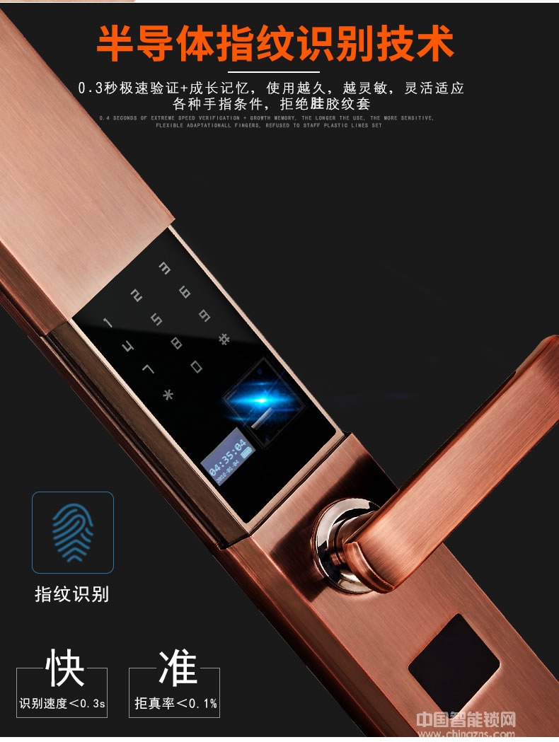 帥榮智能鎖 公寓全自動(dòng)指紋鎖 家居防盜門鎖