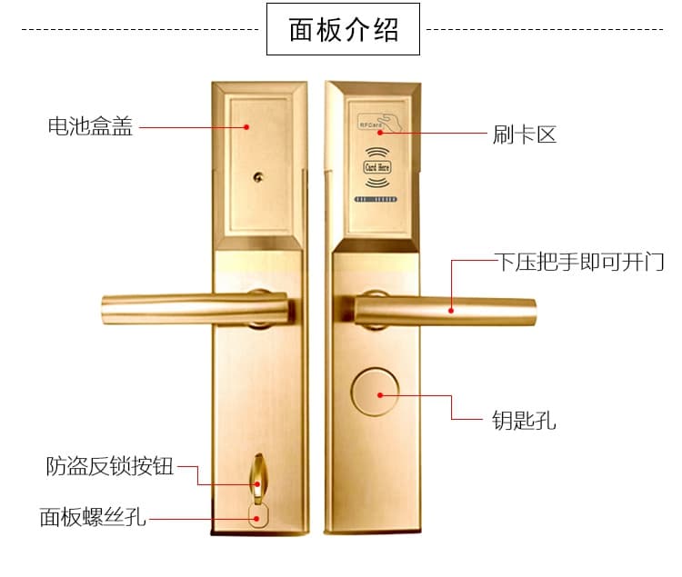 歐瑞防盜門(mén)鎖刷卡鎖 賓館酒店通用型磁卡鎖