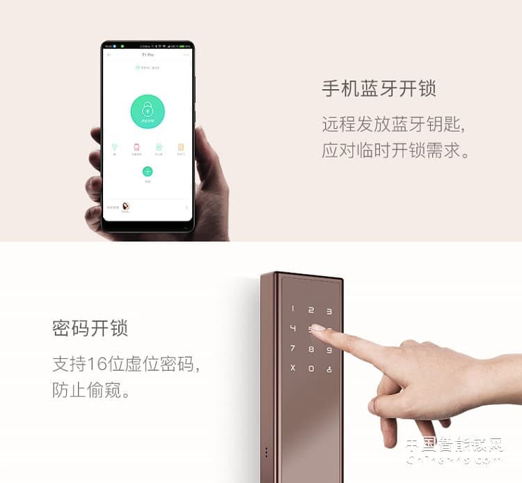 鹿客(LOOCK)T1 pro智能門鎖 全自動(dòng)指紋鎖