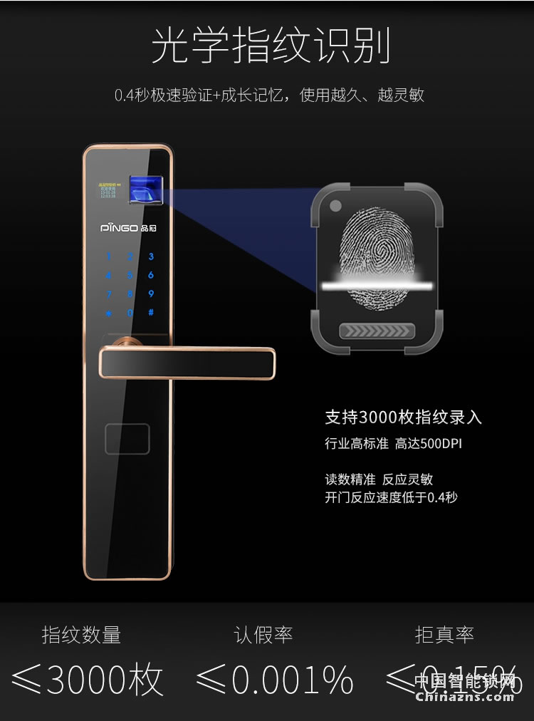 榮事達(dá)品冠智能鎖小智1 大門電子感應(yīng)鎖