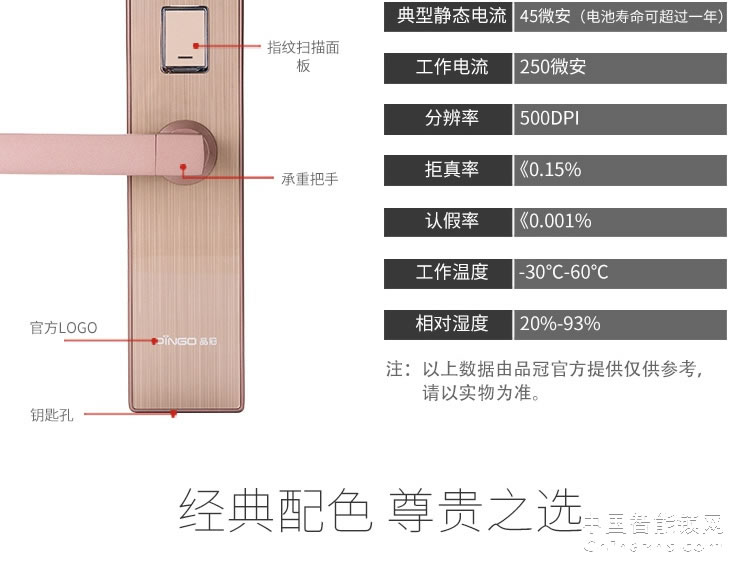 榮事達(dá)品冠密碼鎖小智16 家用防盜門(mén)指紋鎖