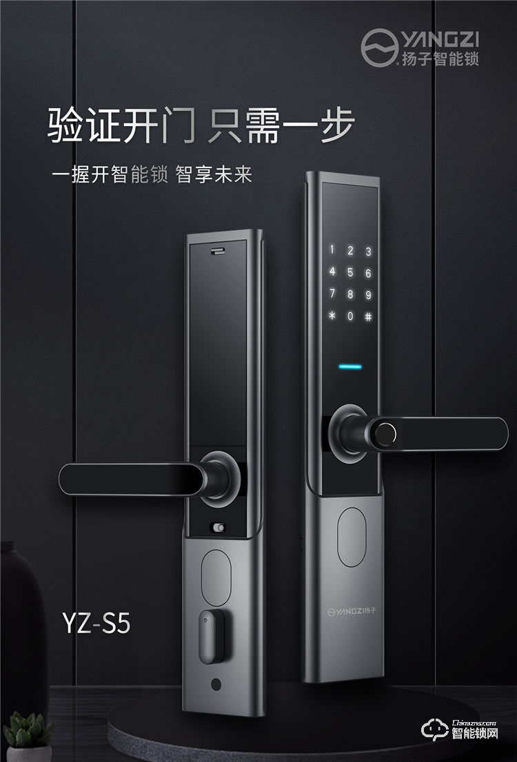 揚(yáng)子智能鎖 S5半自動家用滑蓋智能鎖