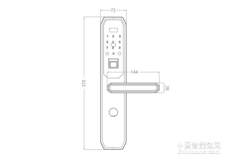 箭牌直板智能鎖銀衛(wèi)士A903 家用辦公室防盜密碼鎖