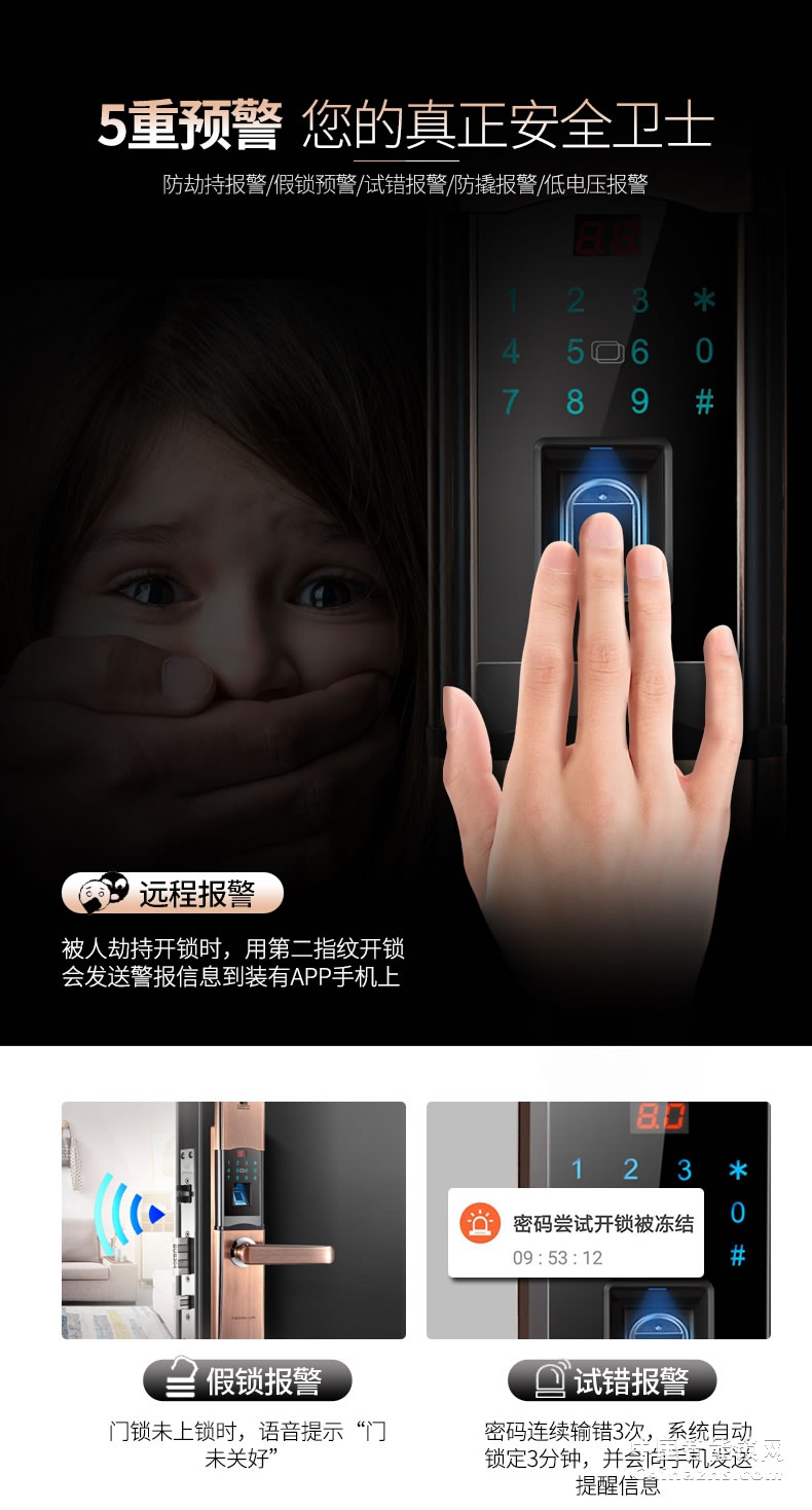 櫻花防小黑盒8088滑蓋指紋鎖 防盜門鎖家用遠(yuǎn)程控制大門開鎖智控