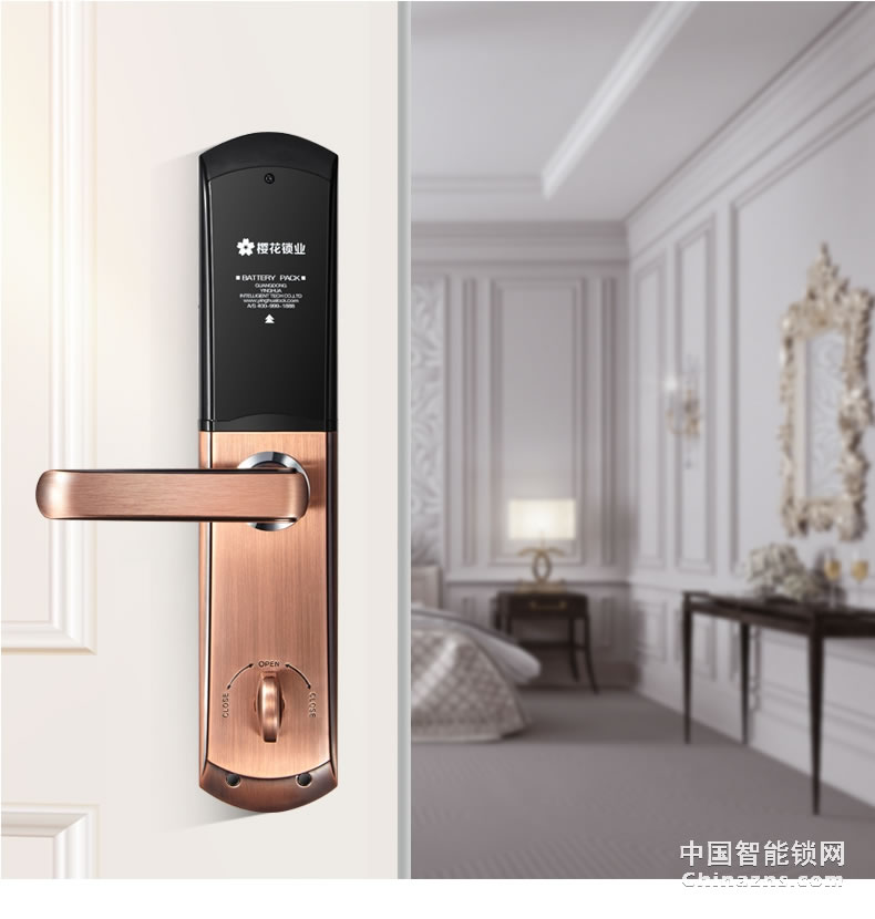櫻花防小黑盒8088滑蓋指紋鎖 防盜門鎖家用遠(yuǎn)程控制大門開鎖智控