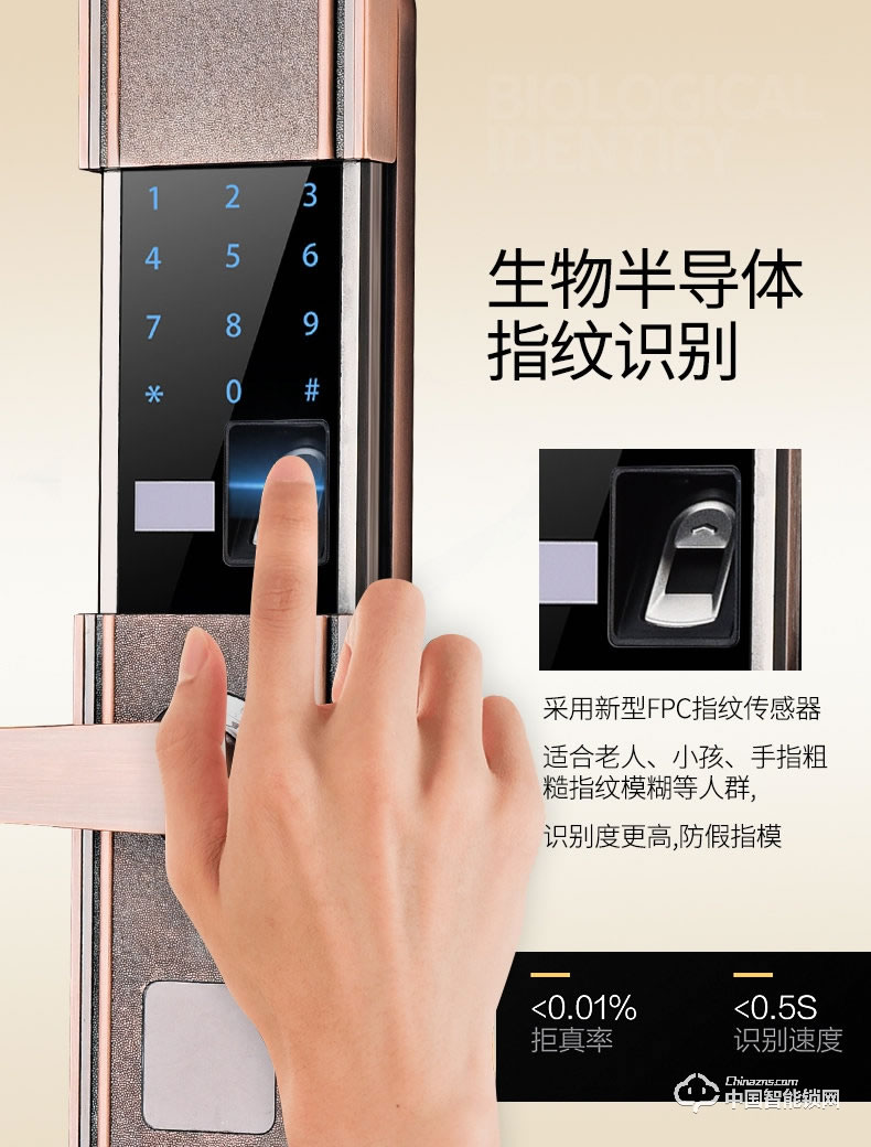 科帝倫智能鎖 半自動指紋鎖-B3 app刷卡開鎖