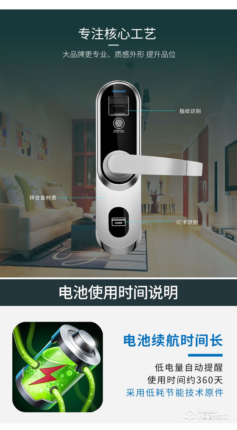勁圣盾指紋鎖 智能鎖IC磁卡電子感應(yīng)鎖