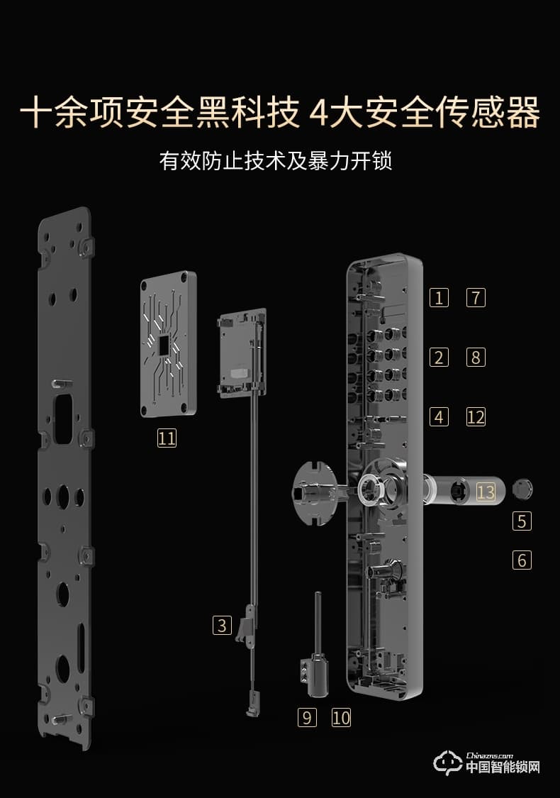 曼亞智能鎖 家用防盜門智能電子密碼識別全自動感應鎖