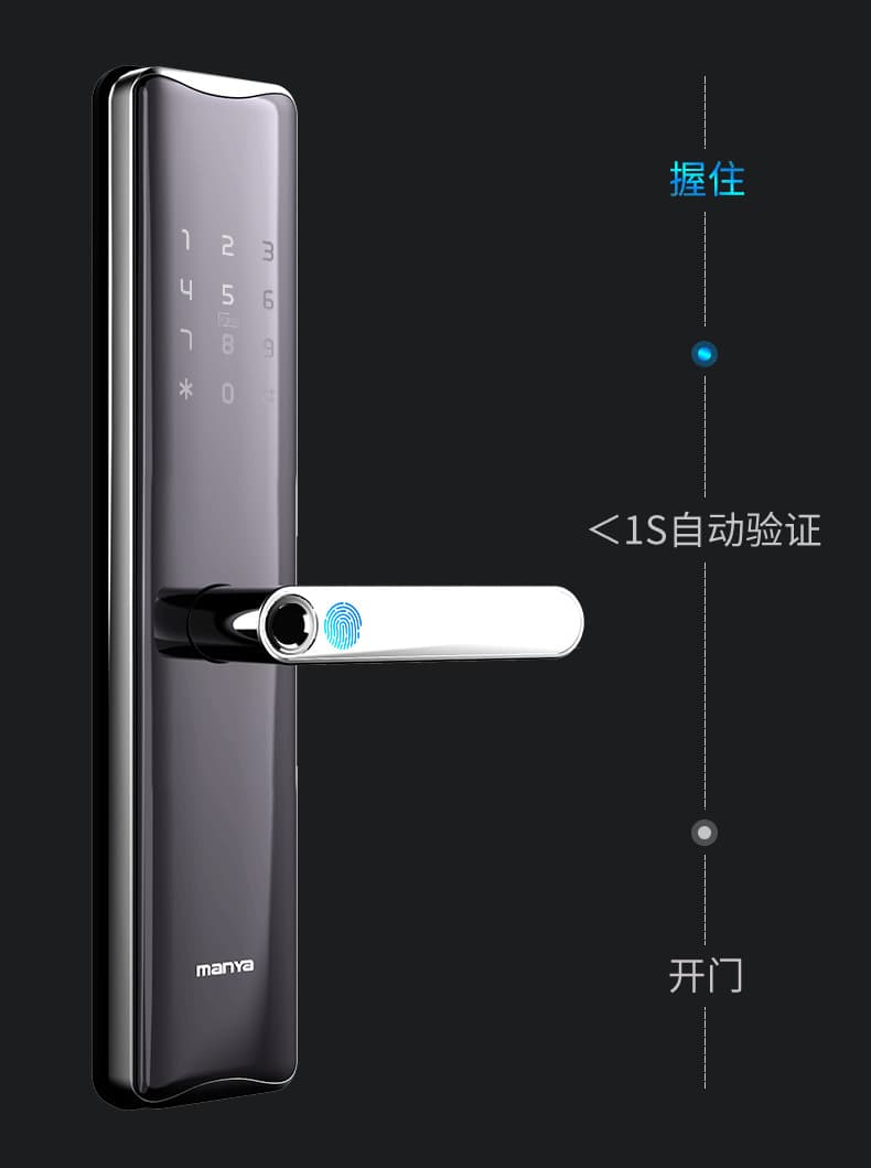 曼亞智能鎖 家用防盜門密碼鎖門鎖感應(yīng)刷卡電子鎖I200