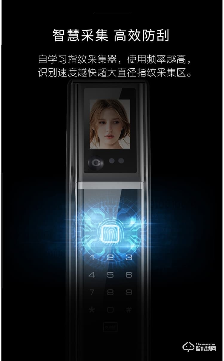皇家金盾指紋鎖 R20人臉識(shí)別家用防盜門鎖