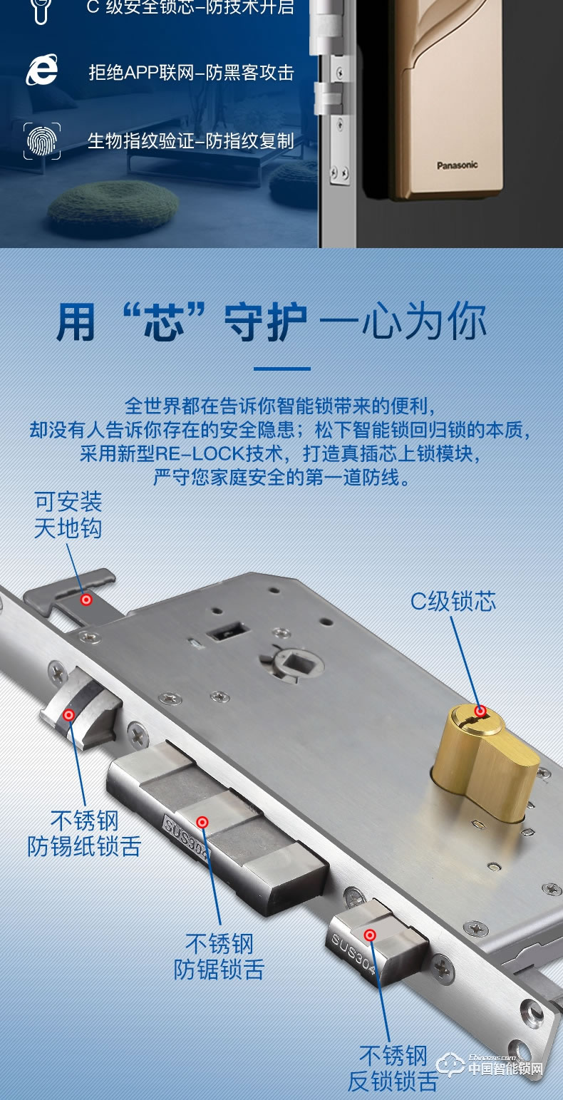 松下指紋鎖 密碼鎖感應(yīng)酒店賓館王力鎖