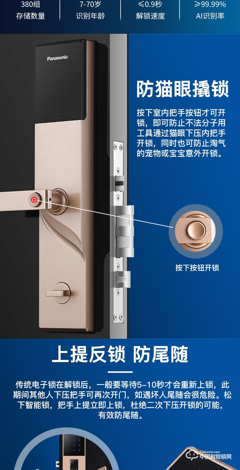 松下指紋鎖 密碼鎖感應(yīng)酒店賓館王力鎖