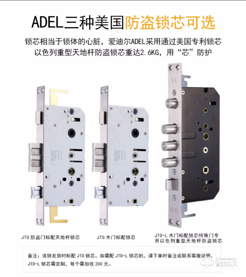 愛迪爾指紋鎖 US3-6型智能指紋防盜門鎖指紋鎖