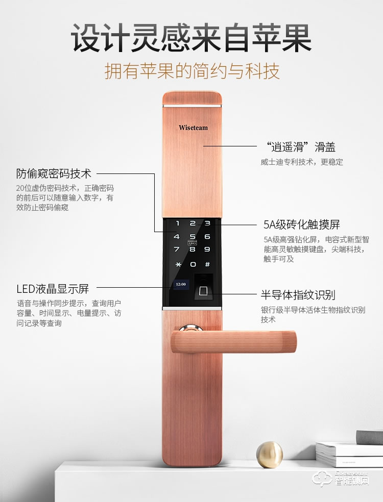 威士迪智能鎖 家用防盜門半導(dǎo)體密碼鎖