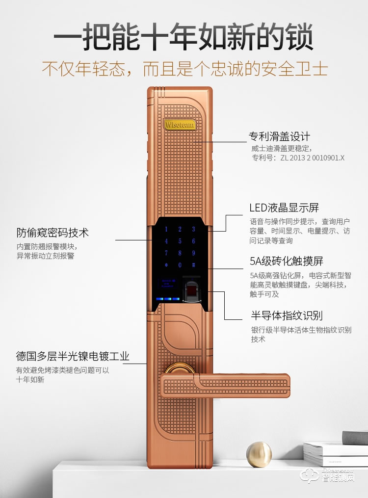 威士迪智能鎖 電子密碼大防盜門半導(dǎo)體鎖