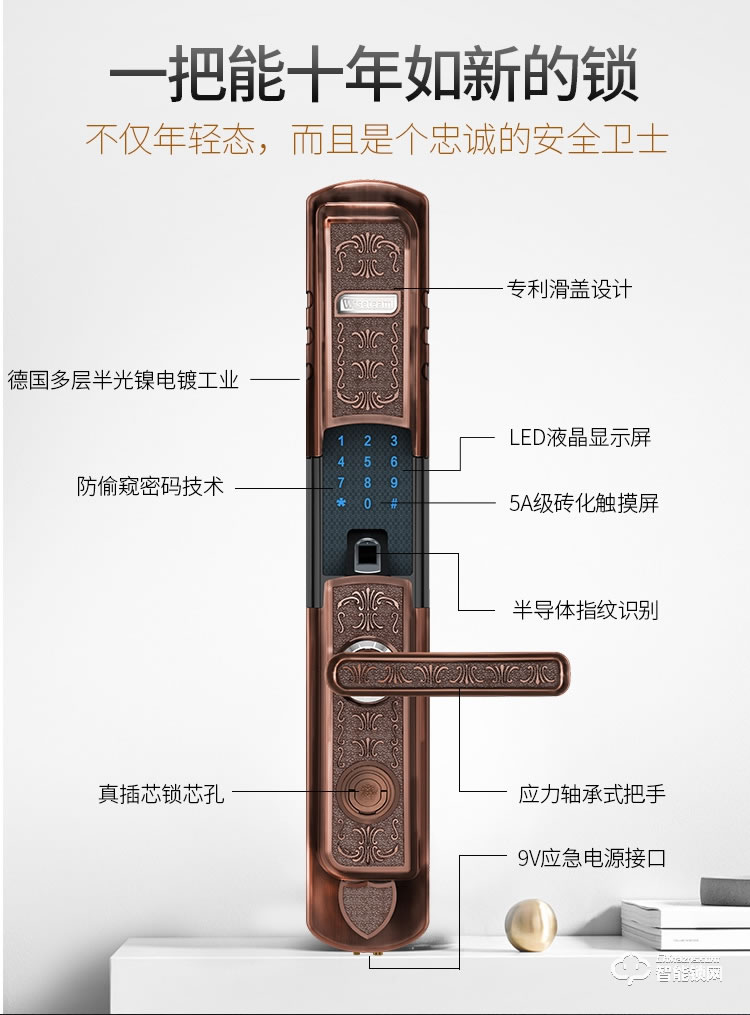 威士迪智能鎖 電子密碼半導(dǎo)體防盜門(mén)鎖