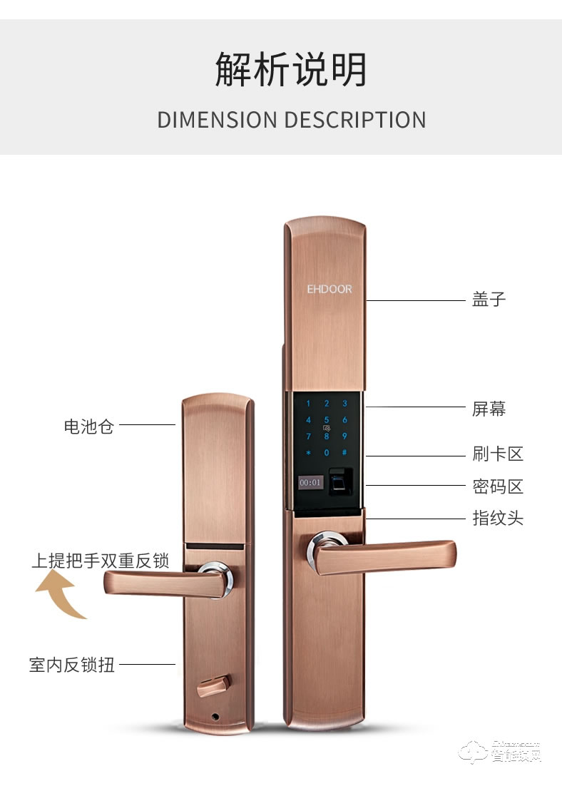 盼盼智能鎖 S7鎖刷卡感應(yīng)智能家用密碼鎖