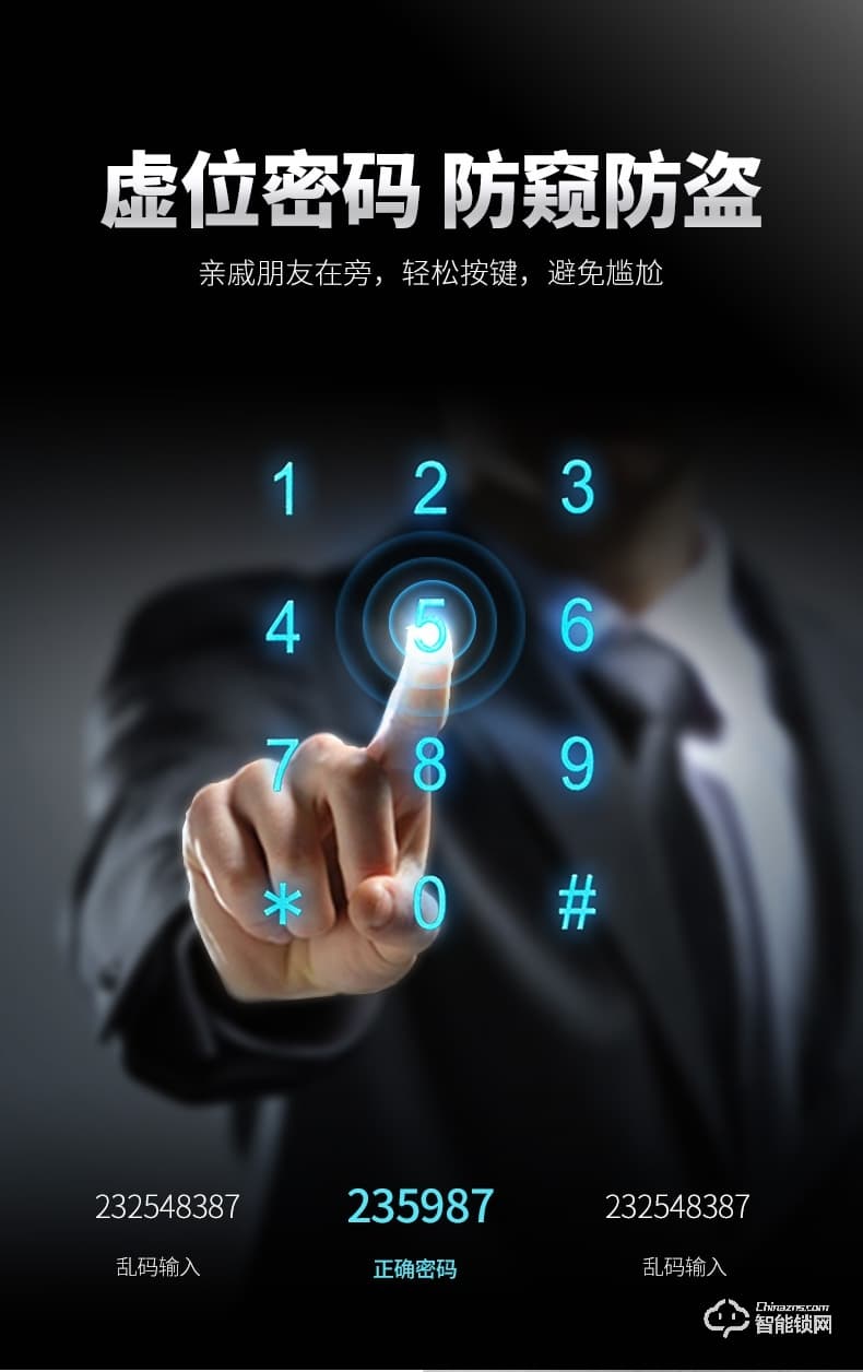 盼盼智能鎖 防盜門指紋鎖五合一電子鎖