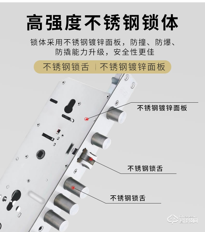 五優(yōu)家家指紋鎖 滑蓋指紋鎖家用智能鎖電子鎖