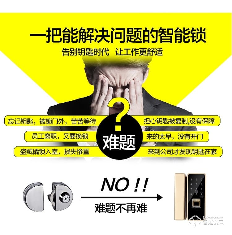 錦豫智能鎖 玻璃門指紋鎖推拉門無(wú)框鋼化密碼鎖