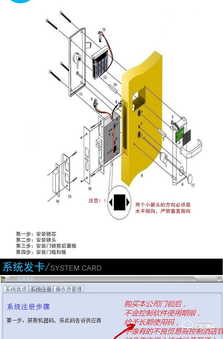 錦豫智能鎖 公寓賓館鎖磁卡智能刷卡門鎖