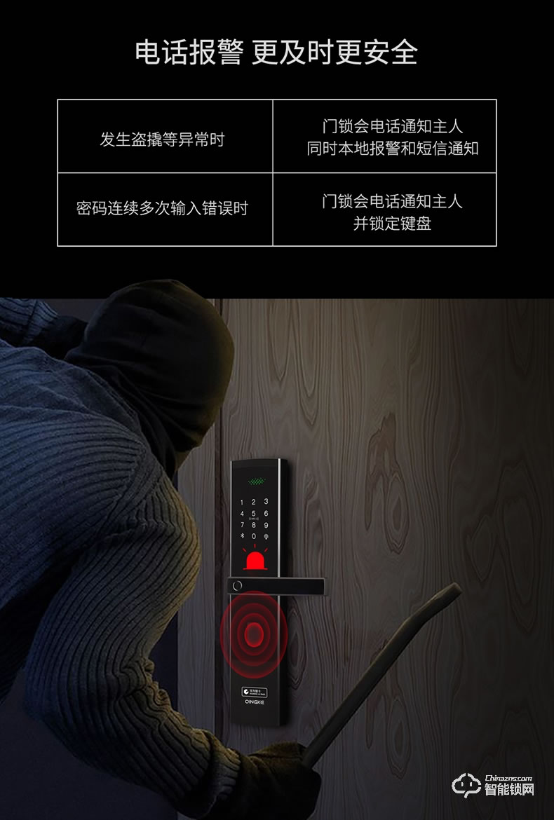 青稞智能鎖 E5H家用華為智卡版密碼防盜門(mén)電子門(mén)鎖