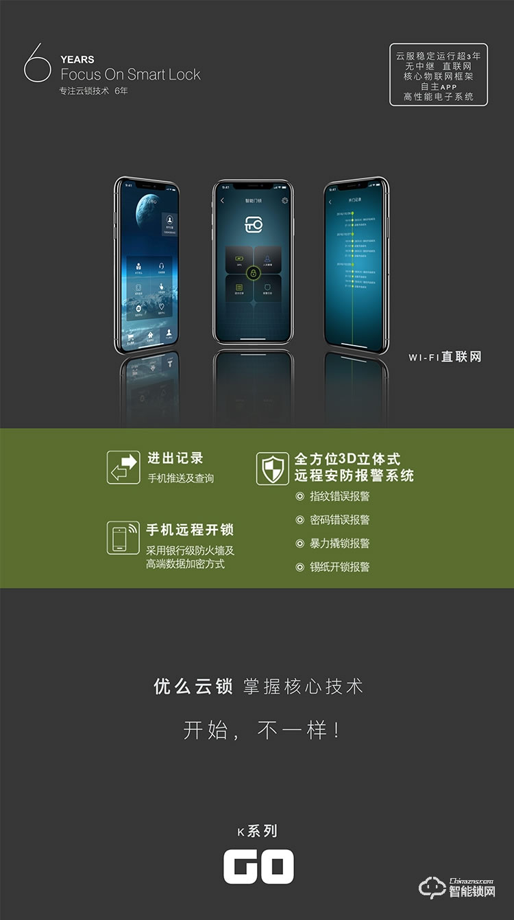 優(yōu)么云智能鎖 K1家用指紋鎖智能鎖