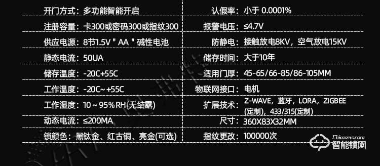 奧弗特智能鎖 時(shí)尚滑蓋半導(dǎo)體指紋鎖
