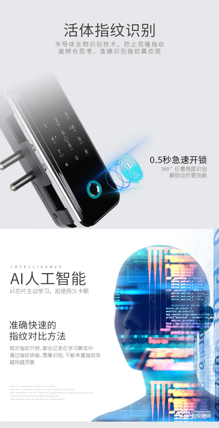 復(fù)旦申花智能鎖 A1辦公室玻璃門鎖