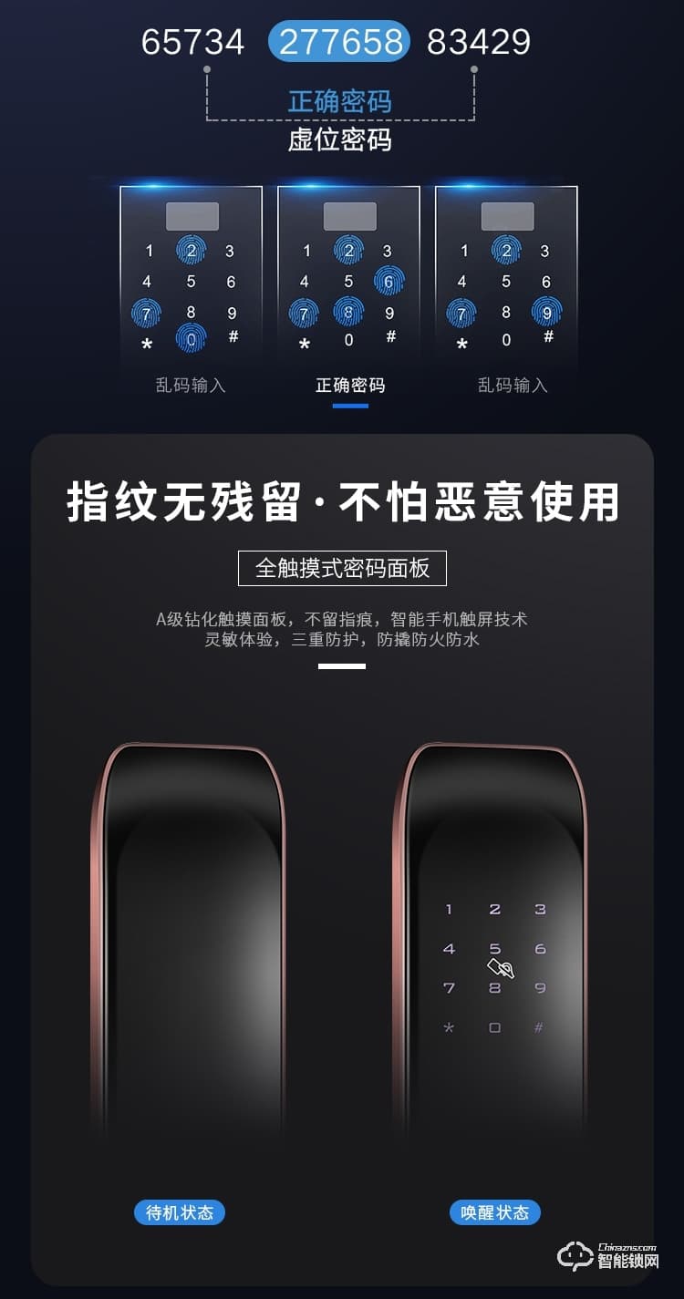 艾創(chuàng)米智能鎖 A4S自動電子鎖智能鎖密碼鎖