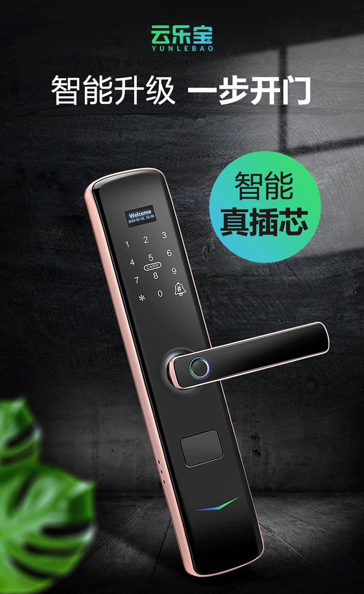 云樂(lè)寶智能鎖 X3家用防盜門密碼鎖遠(yuǎn)程密碼